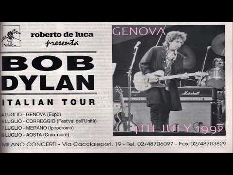 Bob Dylan 1992 Summer Festival Tour Of Europe - Porta Siberia Genova, Italy 4 July 1992