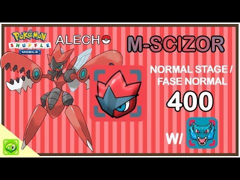 Mega Scizor *ITEMLESS* Stage / Fase N° 400 w/ Mega Shiny Charizard - Pokémon Shuffle [Alecho]
