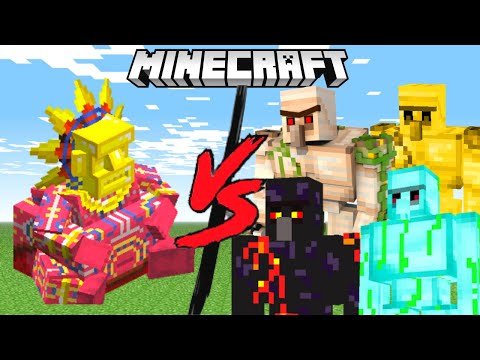 SUN CHIEF vs EVERY GOLEM in Minecraft Mob Battle