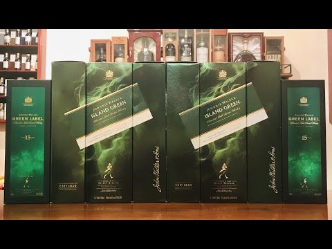 Johnnie Walker Island Green and Green Label Review and Tutorial