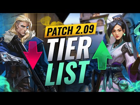NEW UPDATE: BEST Agents TIER LIST - Valorant Patch 2.09
