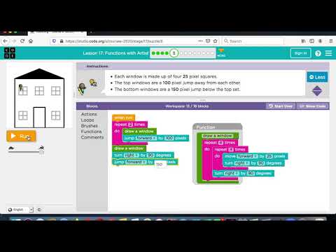 Functions Artist Part 1 Code.org Course E