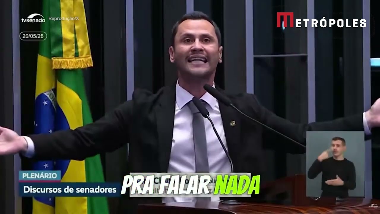 Cleitinho exibe pizza no Senado e denuncia lentidão no avanço da 6x1