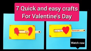 Quick and easy craft ideas for valentines day | 7 ideas | Valentine's Day craft ideas