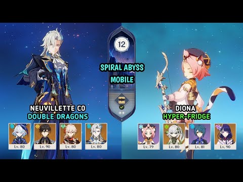 NEW SPIRAL ABYSS 5.2 (F2P) | NEUVILLETTE C0 (HYPERCARRY) X DIONA C0 (HYPERFRIDGE)