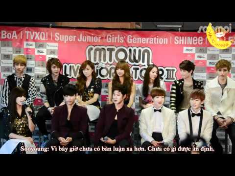 [Vietsub] SMTown Live World Tour III in Los Angeles - Press Conference [Part 2/2]