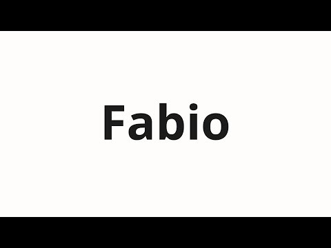 How to pronounce Fabio | Фабио (Fabio in Russian)