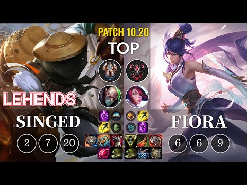 HLE Lehends Singed vs Fiora Top - KR Patch 10.20