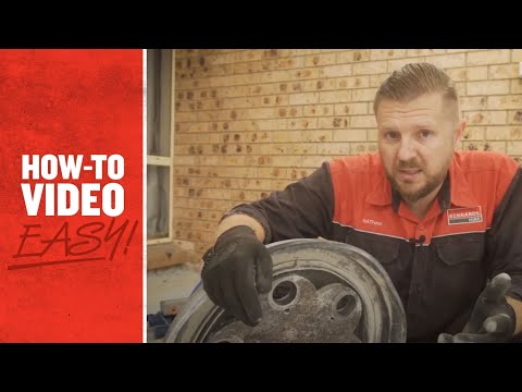 Part of a video titled How to Replace Cups and Plugs on Concrete Grinder - YouTube