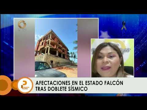 Primera Página | Cruz Elena Maduro Trossel: Afectaciones en el Estado Falcón tras los Sismos