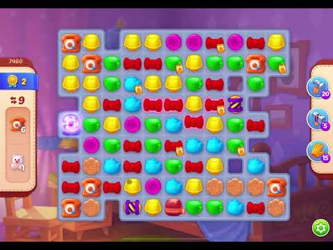 HomeScapes Level 7460 no boosters (18 moves)