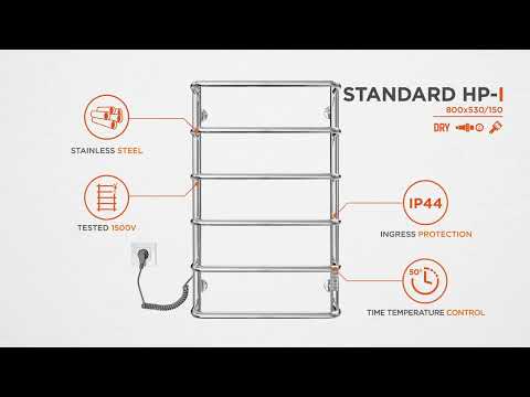 Электрический полотенцесушитель Mario Стандарт-I TR 2.3.0215.10.P (4820111356607, 800x530, хром/сатин/белый глянец/черный матовый/золото/бронза, универсальный, с таймером)