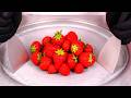 What S The BEST Way To Make CREAMY Ice Cream Rolls With Strawberries ASMR
