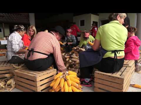 Ličkanje koruze na Koželjevi domačiji