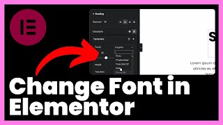 How to Change Font in Elementor