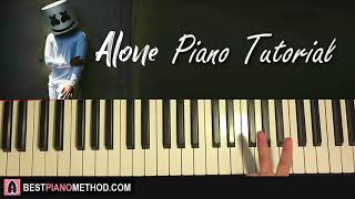 HOW TO PLAY - Marshmello - Alone (Piano Tutorial L