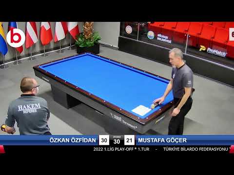 ÖZKAN ÖZFİDAN & MUSTAFA GÖÇER Bilardo Maçı - 2022 1.LİG PLAY-OFF-1.TUR