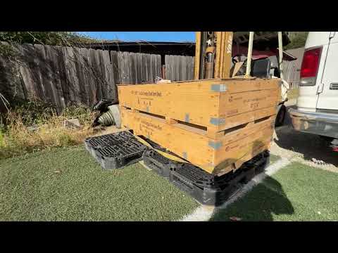 20250817 moving 3000 lbs metal shed 25x33 ft MODEL: K3325 made it to the spot 