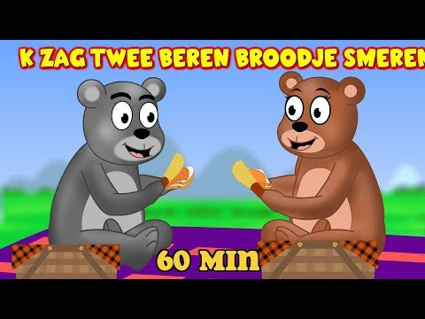 Ik zag twee beren broodjes smeren ♫ 1 uur ♫ Nederlandse kinderliedjes