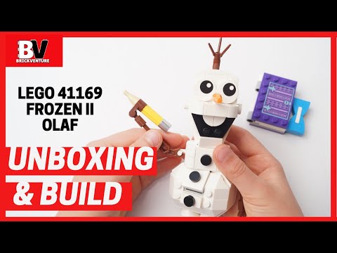 How to build Disney FROZEN 2 OLAF LEGO Set 41169 Real-time Snowman toy build Pencil Journal Bowtie