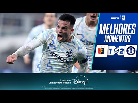 Gols e lances de Genoa x Internazionale