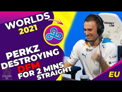 C9 Perkz DESTROYING DFM For 2 Minutes [Perkz UNCHAINED] | C9 vs DFM | Worlds 2021