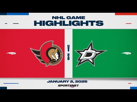 NHL Highlights | Senators vs. Stars - January 2, 2025
