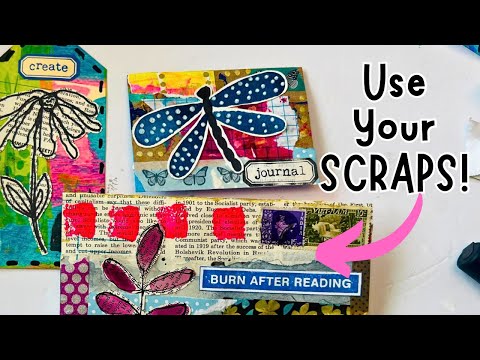 JUNK Journal SCRAP BUSTER Fun! Use your SCRAPS! Junk Journal Ephemera Ideas.