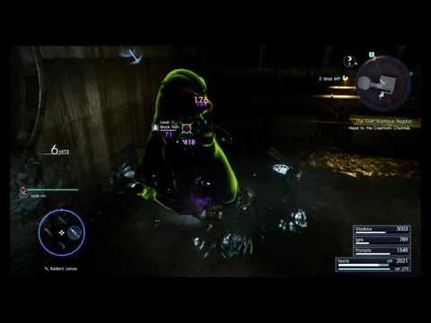 Final Fantasy XV - Crestholm Channels Dungeon: Black Flan Fight Sewer Gameplay Action PS4 Pro