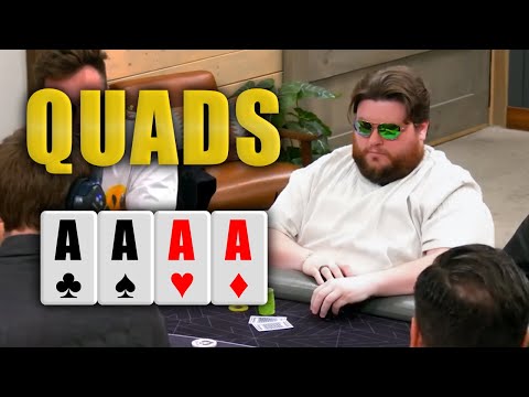 QUADS vs FULL HOUSE With Pocket Aces
