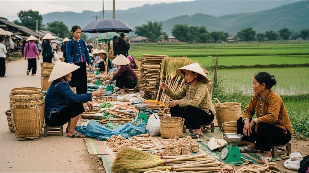Morning Life at a Traditional Market in Hanoi, Vietnam | Loc…