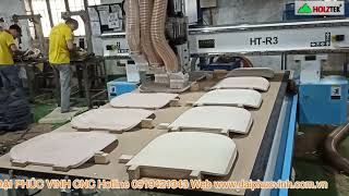 MÁY CNC ROUTER NESTING 3 Đầu Holztek Bàn Giao tại Cty TPP - Bình Dương
