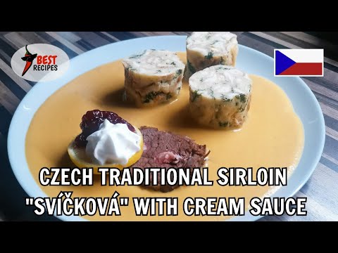 SIRLOIN WITH CREAM SAUCE "SVÍČKOVÁ NA SMETANĚ" 🍀 CZECH TRADITIONAL MEAL