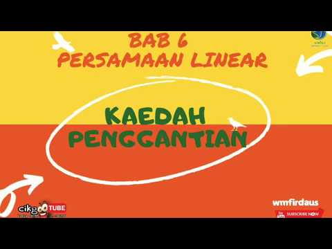 [versi BM] KSSM Math F1 | Bab 6 | Persamaan Linear Serentak menggunakan Kaedah Penggantian