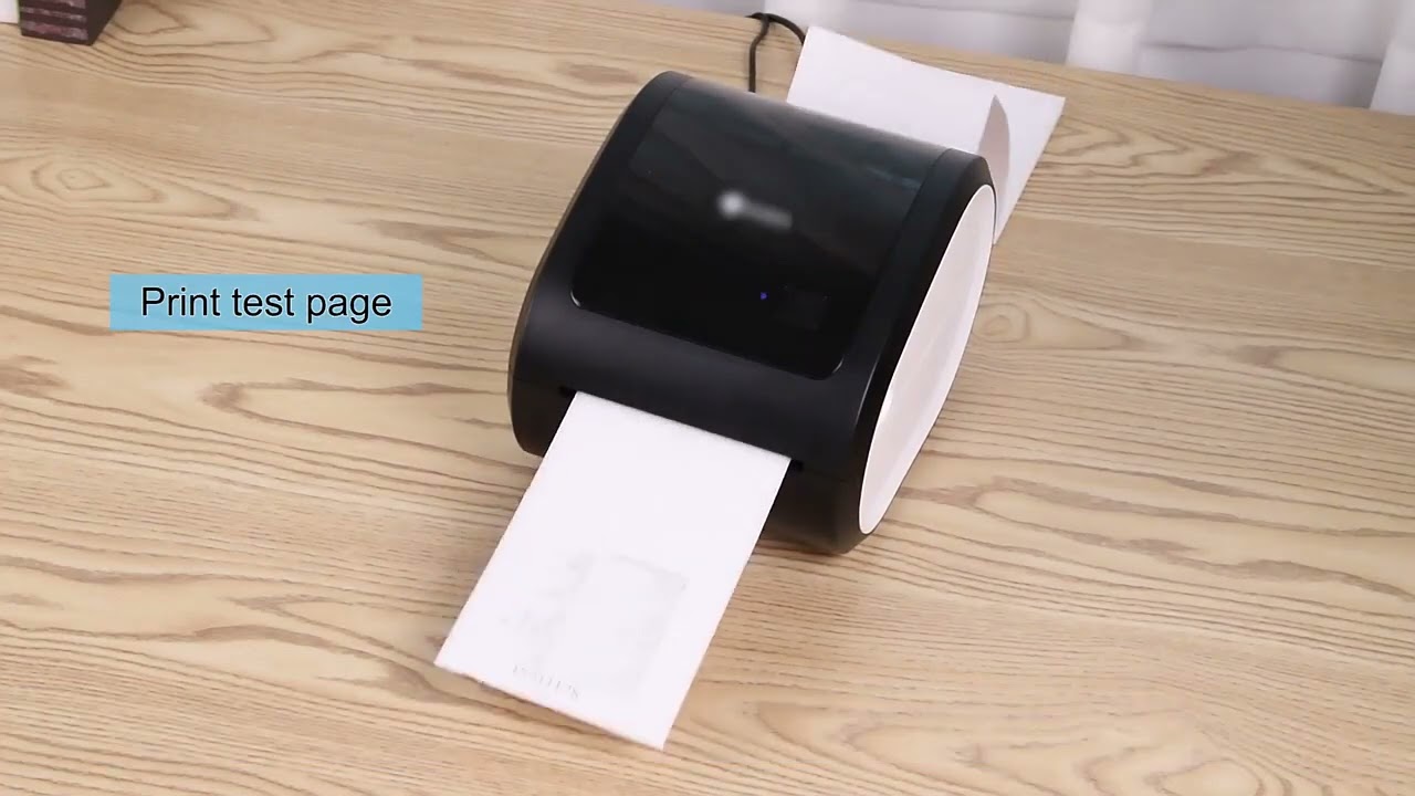 AIMO D520 thermal shipping barcode label printer full overview