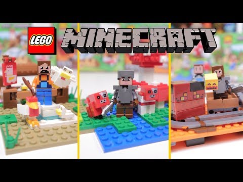 LEGO Minecraft из Китая - Ферма, Ад и Грибной остров