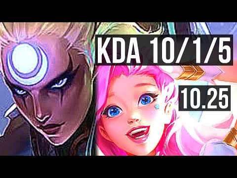 DIANA vs SERAPHINE (MID) | 10/1/5, 6 solo kills, 500+ games, Dominating | NA Grandmaster | v10.25