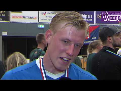 2019-05-18 Zaalvoetbal, play off finale, 2of3, Hovocubo-FC Marlene, interviews