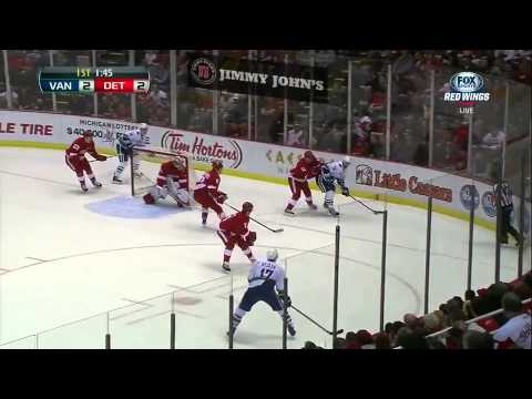 Canucks @ Red Wings Highlights 2/24/13