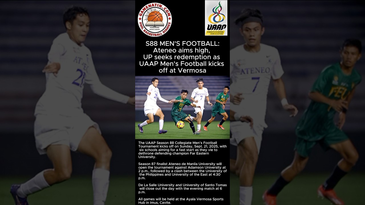 UAAP Football: Triplebill on September 21 to start off men's football tourney