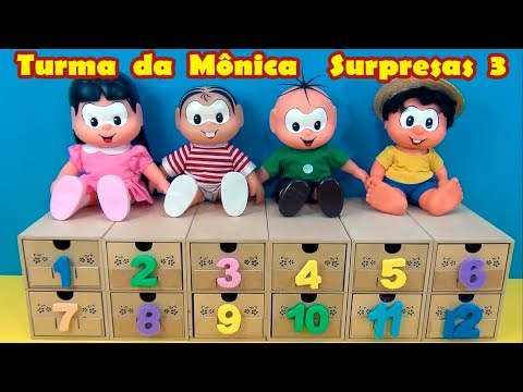 Turma  da  Mônica  Surpresas 3! Escolha duas gavetinhas e vamos brincar! #turmadamonica #brincadeira