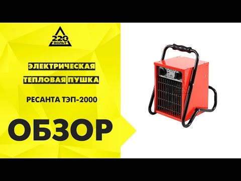 Обогреватель РЕСАНТА ТЭП-2000 красный - Видео