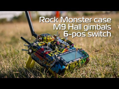Taranis mods - Rock Monster case, M9 Hall Gimbals, 6 pos switch
