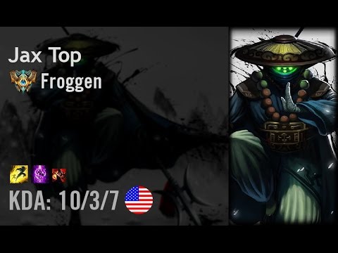 Jax Top vs Jarvan IV - Froggen - NA Challenger Patch 6.14