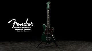 Video thumbnail for Fender Parallel Universe II Maverick Dorado, Cadillac Green | Gear4music demo by Gear4music Guitars