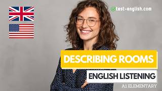 Describing rooms (there is/are & prepositions of place) – A1 English Listening Test
