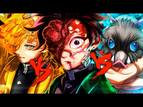 Tanjiro VS. Zenitsu VS. Inosuke | Combate de Rimas | Part. Sting e ÉoDan