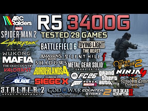 Ryzen 5 3400G in late 2025 : Test in 29 Games - Gaming Test in 2025