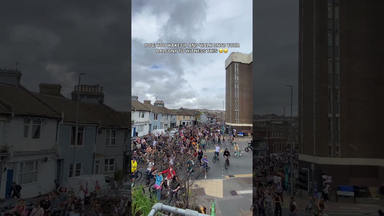 It’s Sunday and you wake up to this 😆￼ #viral #cycling #gathering #brighton #funny #fyp #memes