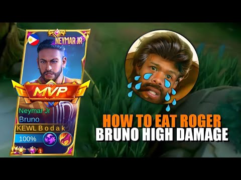 BRUNO HIGH DAMAGED HACK!!! | BRUNO BEST BUILD AND EMBLEM - MLBB